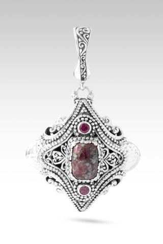 Never More Sure Pendant™ in Eudialyte & Rhodolite Garnet