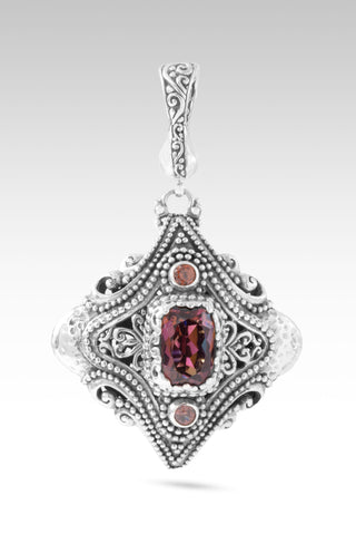 Never More Sure Pendant™ in Hayward's Muse™ Mystic Quartz & Red Velvet Zircon