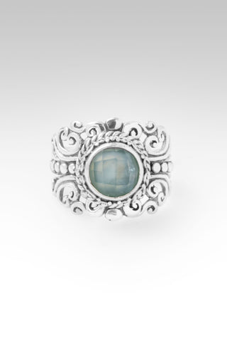 Faithful in Generations Ring™ in Sea Green Chalcedony Mother of Pearl Quartz 5