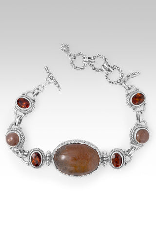 Nothing He Can't Do Bracelet™ in Galaxy Rutilated Quartz, Strawberry Mocha Sunstone & Madeira Citrine 6.5 - 7.25