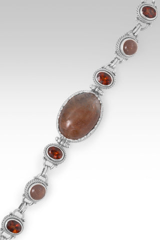 Nothing He Can't Do Bracelet™ in Galaxy Rutilated Quartz, Strawberry Mocha Sunstone & Madeira Citrine 6.5 - 7.25
