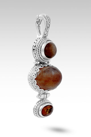 Nothing He Can't Do Pendant™ in Galaxy Rutilated Quartz, Strawberry Mocha Sunstone & Madeira Citrine