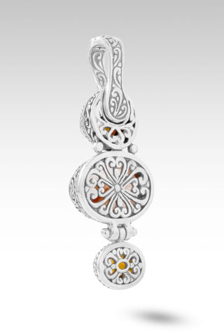 Nothing He Can't Do Pendant™ in Galaxy Rutilated Quartz, Strawberry Mocha Sunstone & Madeira Citrine