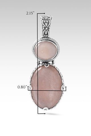 Nothing Stands Against Us Pendant™ in Latte Moonstone & Peach Moonstone