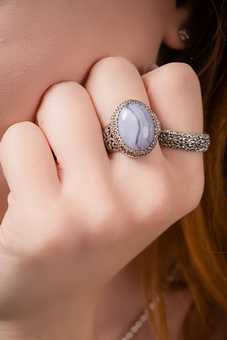 Wonderful Counselor Ring™ in Blue Lace Agate