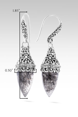 One Who Sees U Earrings™ in Black Tourmalinated Quartz