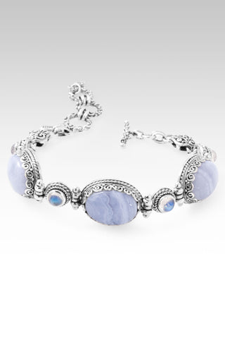 Wonderful Counselor Bracelet™ in Blue Lace Agate & Rainbow Moonstone 7 - 7.75 / Tree Of Life / Blue Lace Agate, Rainbow Moonstone