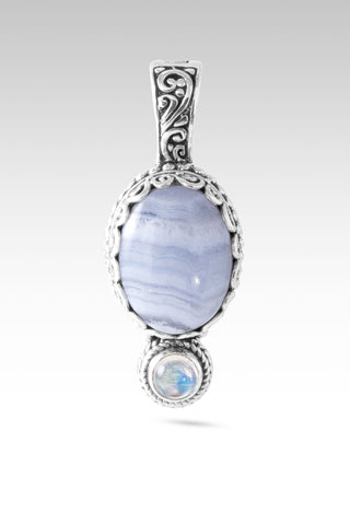 Wonderful Counselor Pendant™ in Blue Lace Agate & Rainbow Moonstone Tree Of Life / Blue Lace Agate, Rainbow Moonstone, D31 Magnet