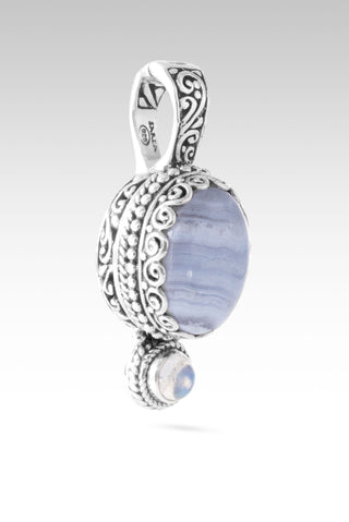 Wonderful Counselor Pendant™ in Blue Lace Agate & Rainbow Moonstone Tree Of Life / Blue Lace Agate, Rainbow Moonstone, D31 Magnet
