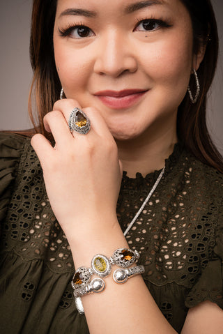 Mercy Saved Me Ring™ in Whiskey Quartz