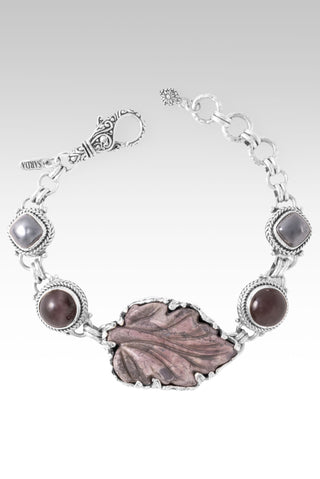 Their Leaves Will Not Wither Bracelet™ in Porcelain Jasper, Chocolate Cat's Eye Sunstone & Hematine 6.75 - 7.5
