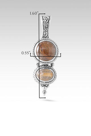 Worlds in His Hands Pendant™ in Copper & Gold Rutilated Quartz Tree Of Life / Copper & Gold Rutilated Quartz, D31 Magnet