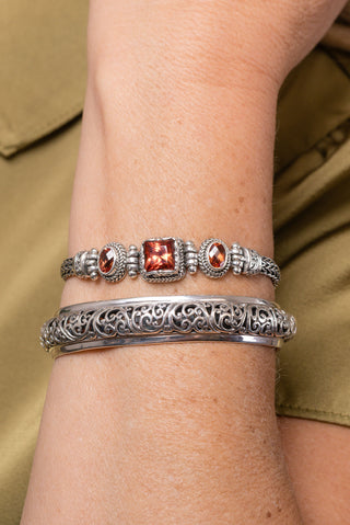 Nothing is Impossible with God Bracelet™ in Padparadscha Lab Created Sapphire