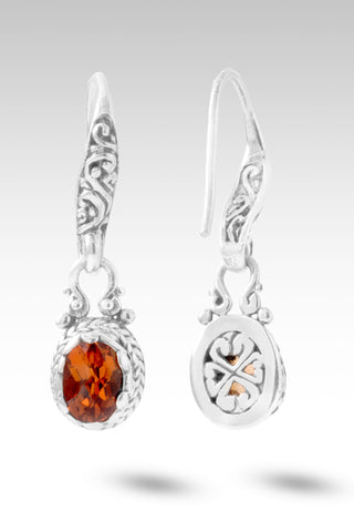 Nothing is Impossible with God Earrings™ in Padparadscha Lab Created Sapphire