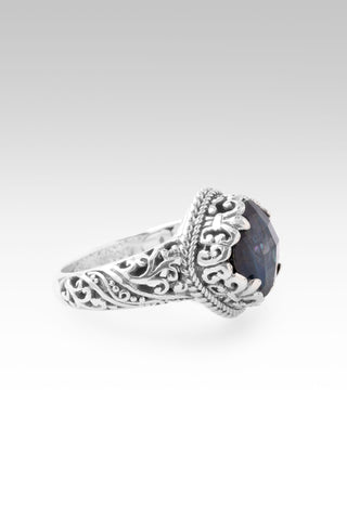 He's A Way Maker Ring™ in Black Spinel Mother of Pearl Quartz 5