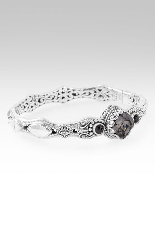 He's a Pain Taker Bangle Bracelet™ in Odyssey Black Knight™ Mystic Quartz & Black Spinel 6.75