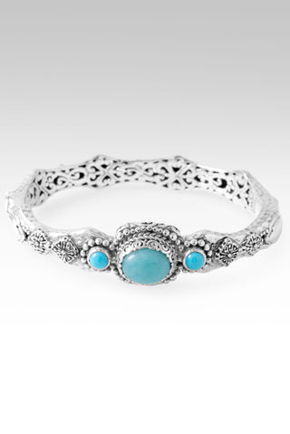 U Came, U Rescued Bangle Bracelet™ in Amazonite & Sleeping Beauty Turquoise 6.25