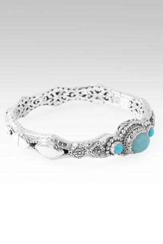 U Came, U Rescued Bangle Bracelet™ in Amazonite & Sleeping Beauty Turquoise 6.25