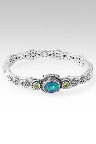 U Came, U Rescued Bangle Bracelet™ in Australian Opal & Peridot