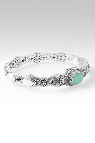 U Came, U Rescued Bangle Bracelet™ in Mint Chrsoprase & Bali Crush™ Mystic Topaz 6.25
