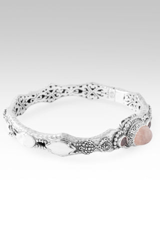 U Came, U Rescued Bangle Bracelet™ in Cor-De-Rosa Morganite & J P Topaz™ Mystic Topaz 6.25