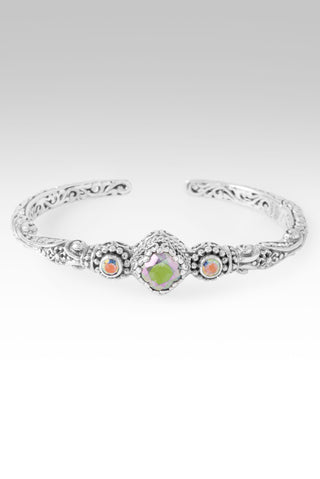 Love One Another Cuff Bracelet™ in Zero Saturn™ Mystic Quartz & Mercury Mist™ Mystic Topaz