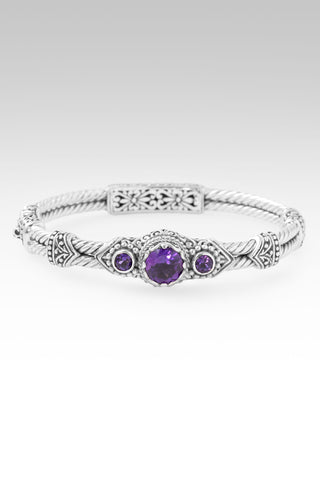 Faith Made Stronger Bangle Bracelet™ in Amethyst 6.25
