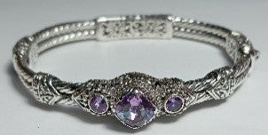 U Gave Me Everything Bangle Bracelet™ in Inspire™ Mystic Quartz & English Tearose™ Mystic Topaz