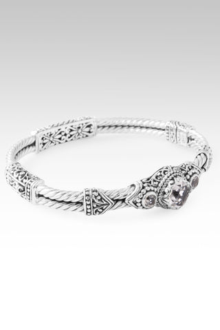 U Gave Me Everything Bangle Bracelet™ in White Quartz & White Topaz 6.25