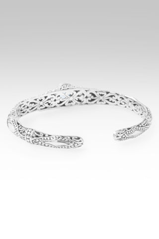 Surrender Brings Peace Cuff Bracelet™ in Arctic Blue Topaz & Tanzanite 6.25
