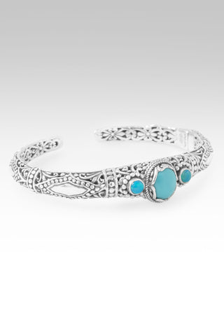 Surrender Brings Peace Cuff Bracelet™ in Mexican Turquoise & Paraiba Ethiopian Opal 6.25