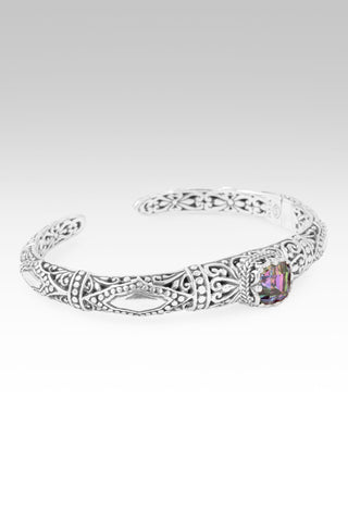 Surrender Brings Peace Cuff Bracelet™ in Northern Lights™ Mystic Quartz 6.25