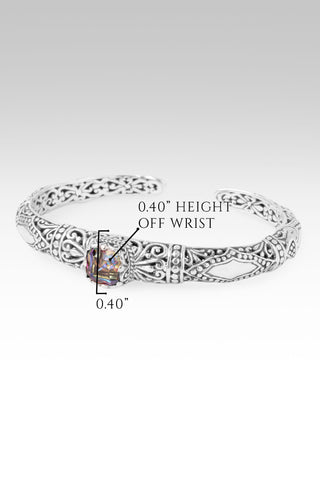 Surrender Brings Peace Cuff Bracelet™ in Northern Lights™ Mystic Quartz 6.25