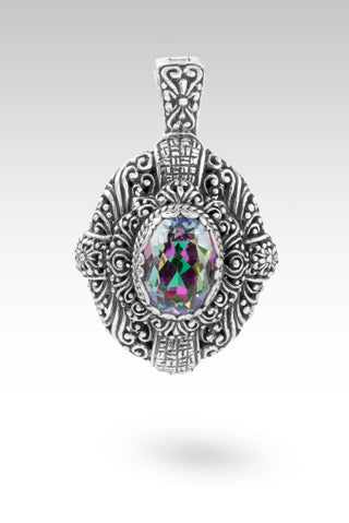 Strengthened Belief Pendant™ in Richey Blue™ Mystic Quartz Tree Of Life / Richey Blue™ Mystic Quartz, D31 Magnet