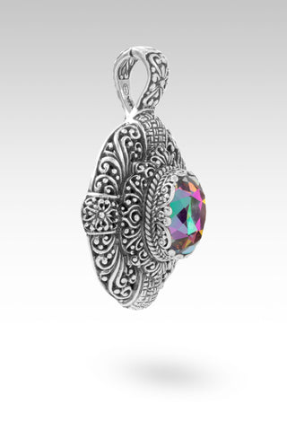 Strengthened Belief Pendant™ in Richey Blue™ Mystic Quartz Tree Of Life / Richey Blue™ Mystic Quartz, D31 Magnet