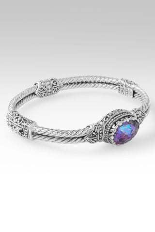 Strength in Struggle Bangle Bracelet™ in Bluejay Jazz™ Mystic Quartz 6 / Tree Of Life / Bluejay Jazz™ Mystic Quartz