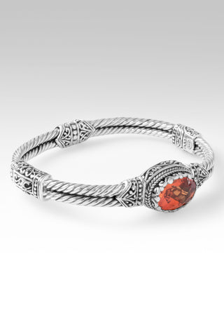 Strength in Struggle Bangle Bracelet™ in Padparadscha Lab Created Sapphire 6 / Tree Of Life / Padparadscha Lab Created Sapphire