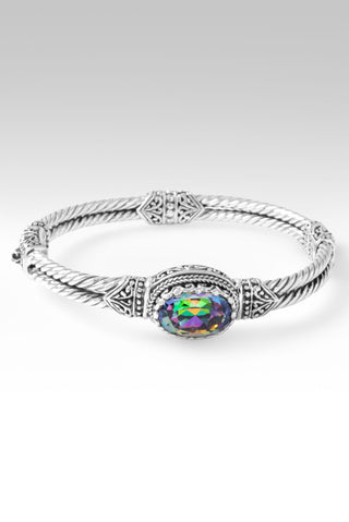 Strength in Struggle Bangle Bracelet™ in Richey Blue™ Mystic Quartz 6 / Tree Of Life / Richey Blue™ Mystic Quartz