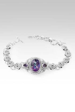 Strengthen My Faith Bracelet™ in Bluejay Jazz™ Mystic Quartz & Amethyst 6.5 - 7.25 / Tree Of Life / Bluejay Jazz™ Mystic Quartz, Amethyst
