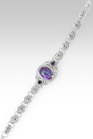 Strengthen My Faith Bracelet™ in Bluejay Jazz™ Mystic Quartz & Amethyst 6.5 - 7.25 / Tree Of Life / Bluejay Jazz™ Mystic Quartz, Amethyst
