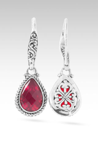 U Came Thru Earrings™ in Red Fuchsia Chalcedony & Quartz