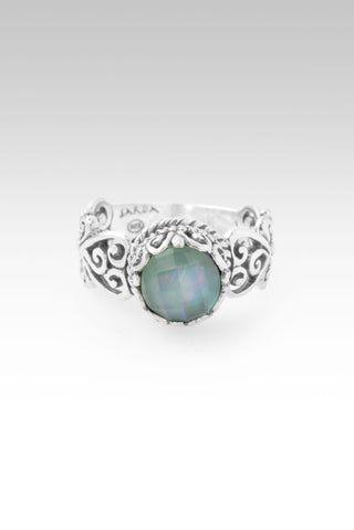 Faithful Then & Now Ring™ in Sea Green Chalcedony Mother of Pearl Quartz 5