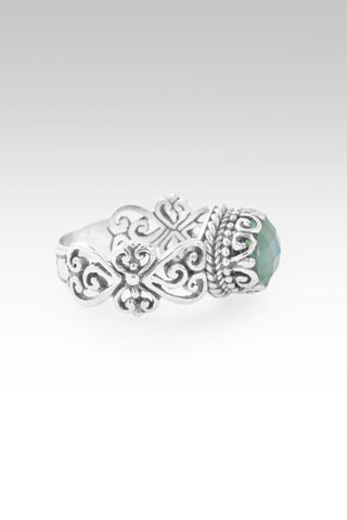 Faithful Then & Now Ring™ in Sea Green Chalcedony Mother of Pearl Quartz 5