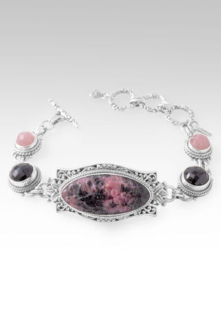 Old Things New Bracelet™ in Rhodonite, Black Spinel & Ballet Blush Quartz 6.5 - 7.5
