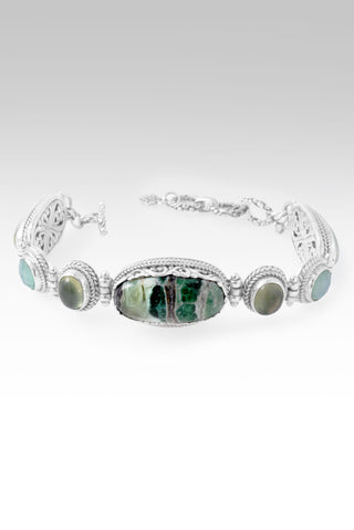 Revival Coming Bracelet™ in Green Opal, Prehnite & Sea Green Chalcedony Mother of Pearl Quartz