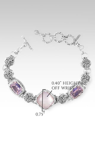 Workin' 4 UR Good Always Bracelet™ in Rose Quartz Pink Mother of Pearl & Lilac Rose De France™ Mystic Quartz 6.75 - 7.5 / Tree Of Life / Rose Quartz Pink Mother Of Pearl Doublet, Lilac Rose De France™ Mystic Quartz