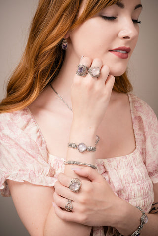 Workin' 4 UR Good Always Ring™ in Lilac Rose De France™ Mystic Quartz