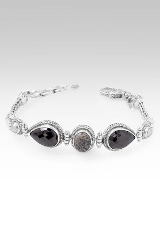 Power That's Greater Bracelet™ in Black Coral, Black Spinel & Freshwater Pearl 6.75 - 7.5