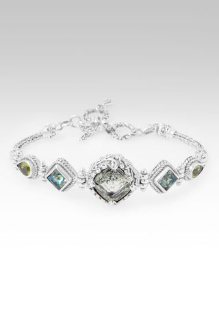Glory To U Alone Bracelet™ in Prasiolite, Peridot & Bali Crush™ Mystic Topaz 6.75 - 7.5