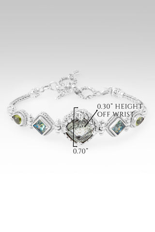 Glory To U Alone Bracelet™ in Prasiolite, Peridot & Bali Crush™ Mystic Topaz 6.75 - 7.5